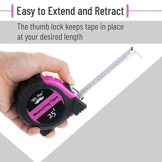 Mr. Pen- Retractable Tape Measure 25 ft, Easy Read | Steel Retractable - Image 4