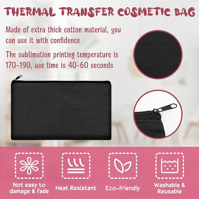 Legigo Blank Canvas Bag Zipper Pouch Makeup Bags Bulk - Image 3