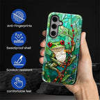 for Samsung Galaxy S25 FE Case, Frog Stained Glass Pattern Glossy 2 in 1 - Image 5
