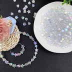 Jmassyang 600 PCS Acrylic Heart Star Shape Beads Clear AB Assortments Flat - Image 4