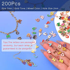 stino 200Pcs A-Z Metal Letter Charms - Image 3