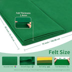 Emerald Green Fabric Sheet 72" X 36", 1.4mm Thick Large Soft Durable Flexible - Image 2