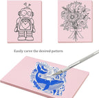 5 Pack Rectangular Rubber Stamp Carving 4x6 Linoleum Blocks - Image 5