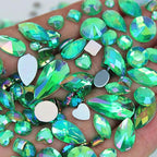 1000pcs Jewels Gems for Crafts, Flat Back AB Rhinestones for Costume Making by UYTRDVG