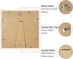 12x12 Picture Frame with Wavy Mat, Wooden Real Glass 12 x 12 Photo Frame - Image 4