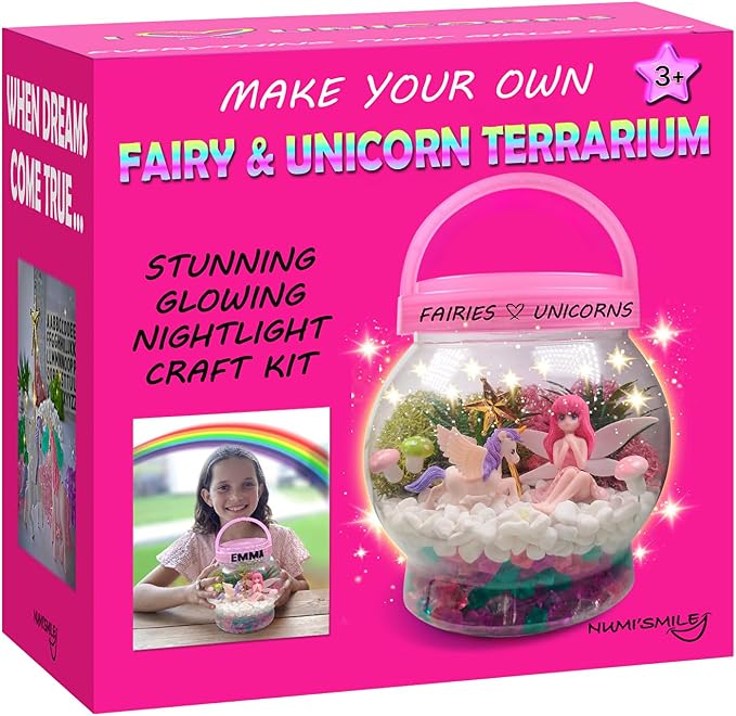 Make Your Own Light-Up Fairy & Unicorn Terrarium Arts and Crafts by NUMISMILE