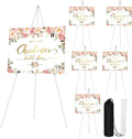 JEAWIWI 6PCS White Easel Stand for Wedding Sign Stand, 66 Inch Adjustable Metal by JEAWIWI