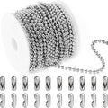 Jishi Steel Ball Chain Bead Dog Tag Chain Beaded Necklace Chains by Jishi