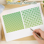 Texture Stencils for Crafts Reusable 16Pcs Stencils | DIY Art Painting Stencil - Image 6