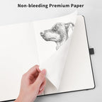 RETTACY Blank Journal Notebook, 192 Pages, A5 Medium Size | Leather Hardcover - Image 5