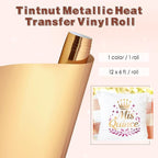 Tintnut Curry Gold Holographic HTV Vinyl Roll, easy cut & weed, stretch washable - Image 2