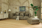 iLAND Dollhouse Furniture Sectional Dollhouse Couch Set Grey Faux Leather Sofa - Image 2