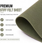 Sage Green Large Felt Fabric 36" x 36", 1mm Stiff Felt Sheet, Nonwoven Fabric - Image 4