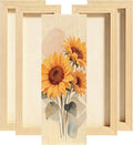 FSWCCK 5 Pack 4 x 12 inch Wood Panel Boards, Unfinished Wood Canvas Panels by FSWCCK
