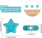 arricraft About 160 Pcs Star Shaped Stone Beads, Synthetic Howlite Star Beads - Image 4