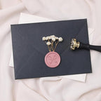 UNIQOOO 6 Pcs Wax Seal Stamp Set, Blessing Sealing Stamper Kit, Wooden Handle - Image 2