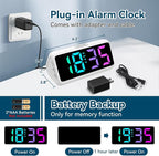 Netzu Loud Alarm Clock for Heavy Sleepers, RGB Alarm Clocks for Bedrooms - Image 6