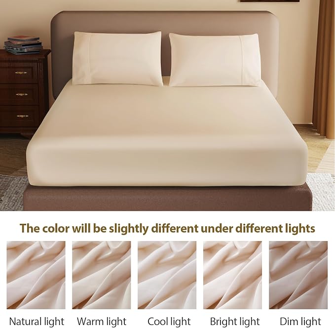 100% Egyptian Cotton Fitted Sheet King Size, 600 Thread Count, Single Fitted - Image 7