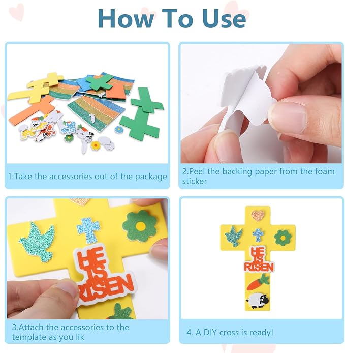 Fennoral 24 Pack Easter Cross Craft Kit - Image 3