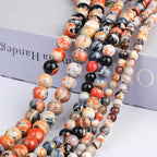 35pcs Round Loose Red Fire Agate Beads - Image 3