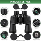 20x50 High Powered Binoculars for Adults, Waterproof Compact Binoculars - Image 2