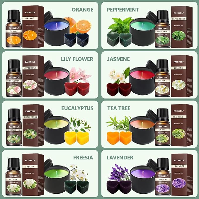 FAIRYELF Soy Candle Making Kit for Adults & Hot Plate, DIY Starter Supplies | - Image 6