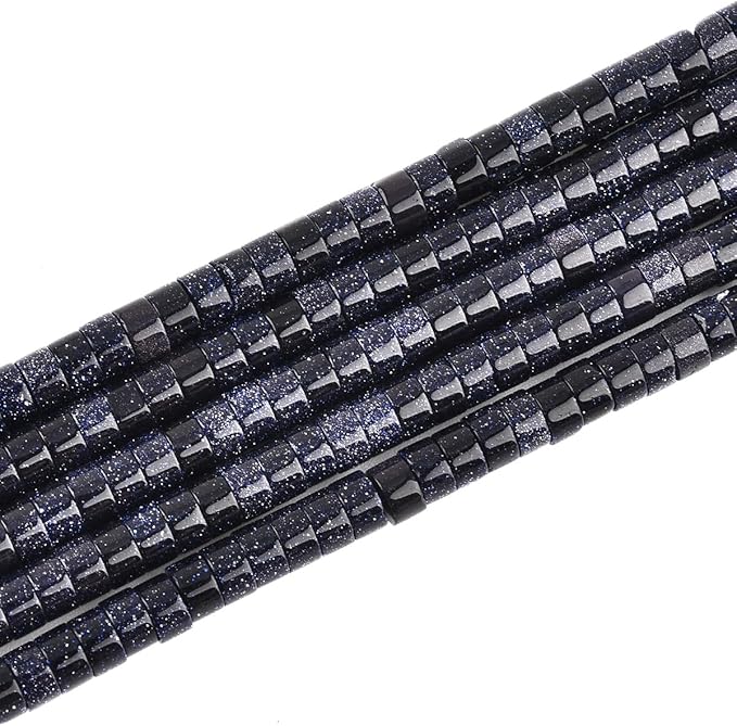 152pcs 4x2mm Natural Blue Sand Stone Heishi Disc Rondelle Spacer Stone Semi by LIFAVOVY