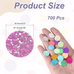 MECCANIXITY 700 Pcs Flat Round Sequins 15mm/0.6 Inch Loose Paillettes Craft - Image 2