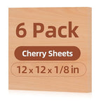 Rowood Cherry Plywood Sheets for Laser Cutting, 6 Pack 3mm Thin Unfinished Wood by RowoodAssembleArtDecorateLife
