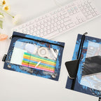 Custom Truck Blue Pencil Pouch for 3 Ring Binder, 2 Pack Personalized Name - Image 5