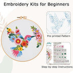 Nuberlic Bird Flower Embroidery Kit - Image 4