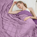 Purple Weighted Blanket for Adults 25lbs, Cal King Cooling Heavy Throw Blanket by BETU