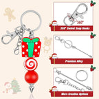 ROADPLUM 25 Pcs Beadable Keychain Bar Set, DIY Alloy Blank Beadable Items - Image 4