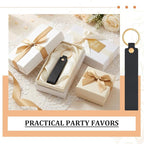 Wavyknot 100 Pcs PU Leather Keychain Blanks Bulk Laser Engraving Blanks - Image 3