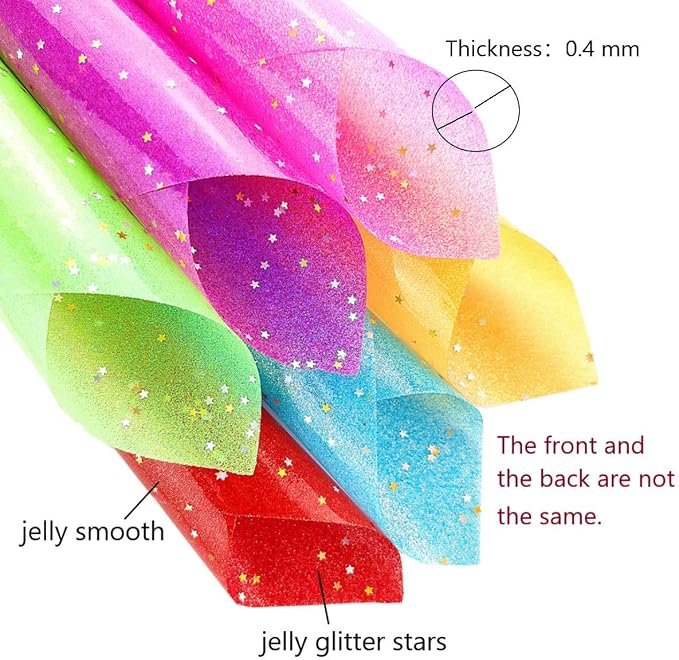 AOUXSEEM Jelly Transparent Leather Vinyl Sheets, Candy Solid Colors Waterproof - Image 5
