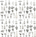 WOCRAFT 120pcs Antique Silver Wing Charms by WOCRAFT