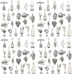WOCRAFT 120pcs Antique Silver Wing Charms by WOCRAFT
