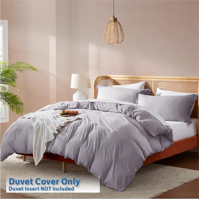 Nestl Grey Lavender Duvet Cover Full Size - Image 2