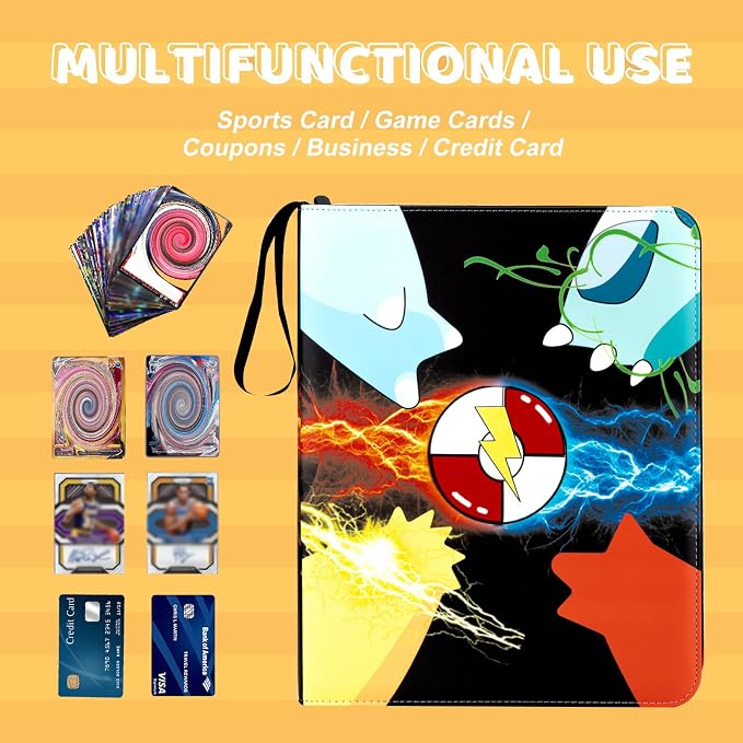 Jravkfi Card Binder 9 Pocket, Premium Trading Card Holder 900 Pockets 50-Page - Image 4