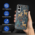 Case for Samsung Galaxy S25 Edge Case, Cute Christmas Reindeer Design Hybrid - Image 3