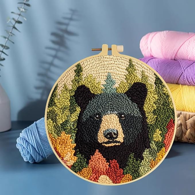 Punch Needle Kits Black Bear Embroidery Starter Set - Image 6