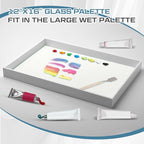 Nuanchu 1 Pcs 12 x 16 Inches Clear Tempered Glass Palette - Image 5