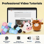 CrochetBox Crochet Kit for Beginner, Highland Cow and Cow Learn How to Crochet - Image 4