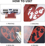 guangyintong Glitter Heat Transfer Vinyl HTV Rolls, Glitter Red HTV Vinyl - Image 6