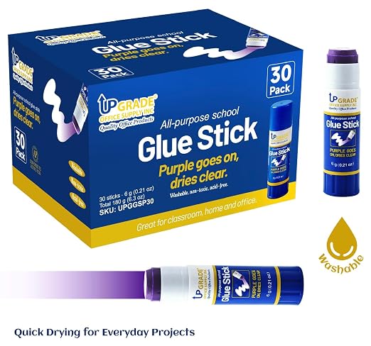 Upgrade Office Supply Glue Sticks, Washable Non Toxic, - Image 2