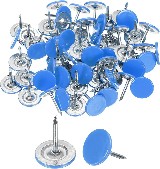uxcell 150Pcs Upholstery Tacks, 11mmx13mm Flat Head Thumb Tack Decorative by uxcell