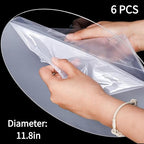 6 Pcs 12 Inch Round Clear Acrylic Sheet, 1/16" Thick Transparent Acrylic Cake - Image 3