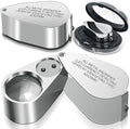 Leffis 2 Pack 40X Jewelers Loupe Magnifier Magnifying Glasses, LED/UV by Leffis