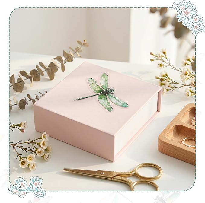 50Pcs Transparent Dragonfly Stickers - Image 3