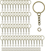 50Sets 1 inch Keychain Rings Bronze Split Round Key Ring by ZoloAJay